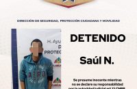 Policía de Tlaxcala asegura a hombre tras intento de robo de motocicleta