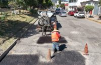 Avanza el Programa de Bacheo en la capital ahora con atención en la colonia San Isidro